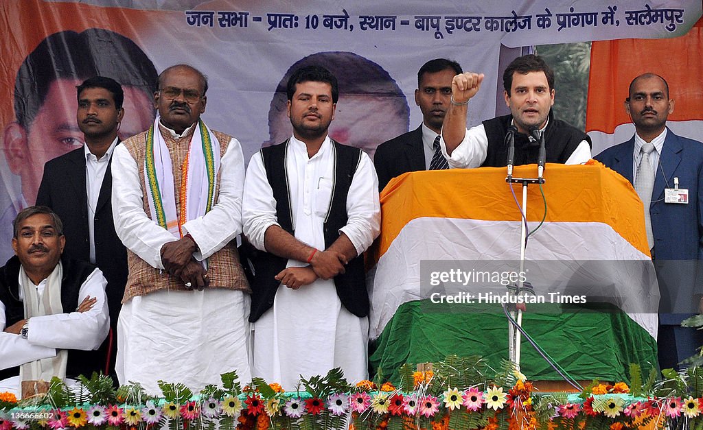 Rahul Gandhi Holds Election Rally In Deoria