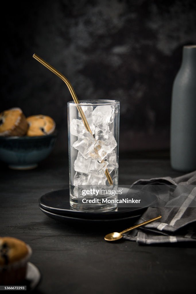 Glass with ice