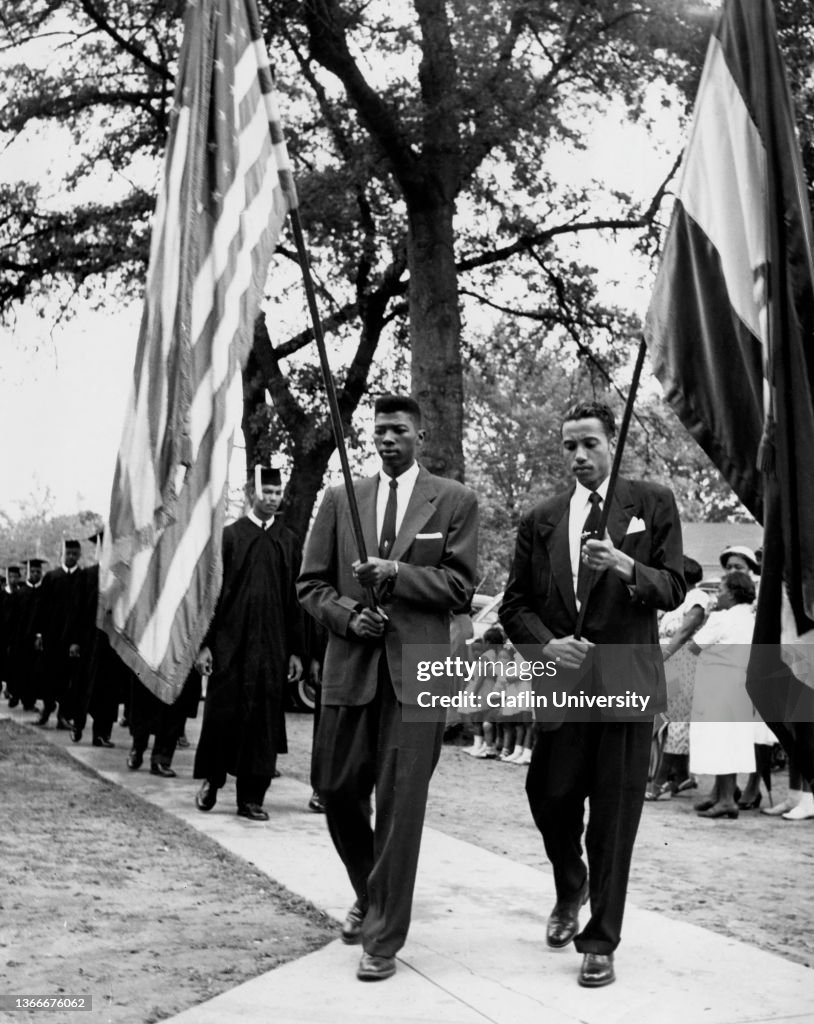 Leo Twiggs And Frank Reeder Carry Flags