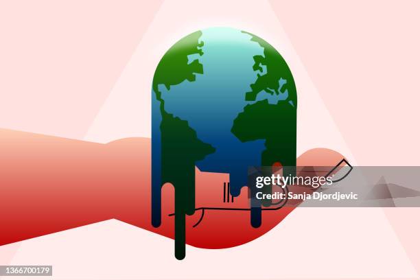we need to take care our planet earth - dependency mapping stock illustrations