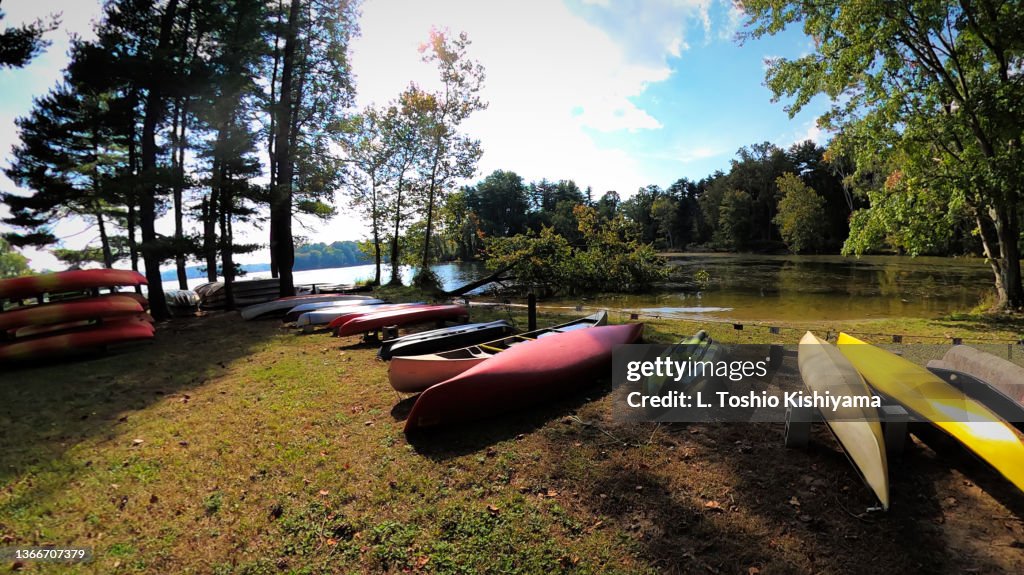 Canoes at the Lake