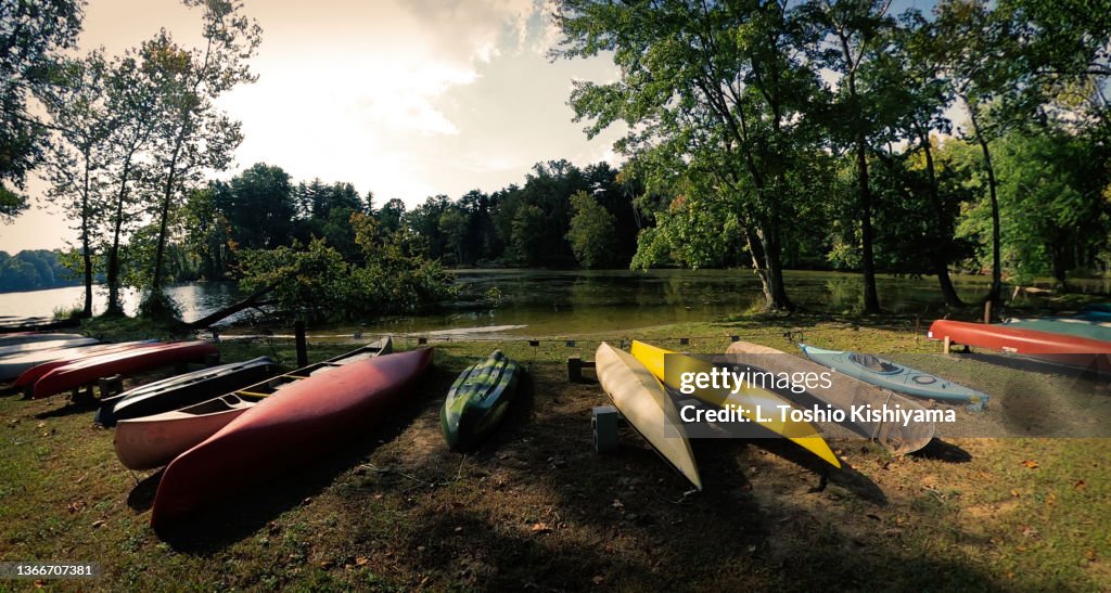Canoes at the Lake