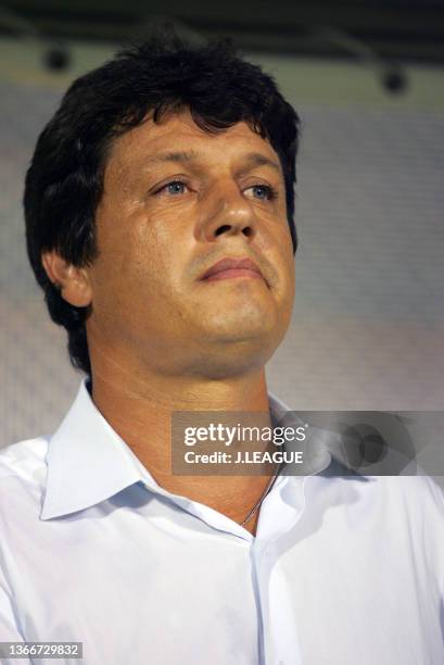 Head coach Adilson Batista of Jubilo Iwata is seen prior to the J.League J1 match between Jubilo Iwata and Ventforet Kofu at Yamaha Stadium on August...