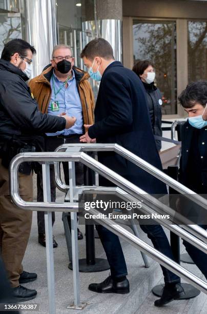 The leader of Mas Pais, Iñigo Errejon , on his arrival to testify for an alleged misdemeanor of mistreatment, at the Plaza Castilla Courts, on 25...