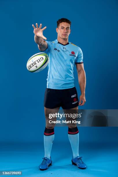 Mark Nawaqanitawase poses during the NSW Waratahs Super Rugby 2022 headshots session at Rugby HQ on January 19, 2022 in Sydney, Australia.