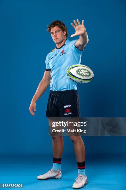 Will Harris poses during the NSW Waratahs Super Rugby 2022 headshots session at Rugby HQ on January 19, 2022 in Sydney, Australia.