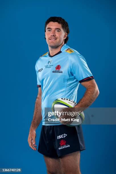 Ben Donaldson poses during the NSW Waratahs Super Rugby 2022 headshots session at Rugby HQ on January 19, 2022 in Sydney, Australia.