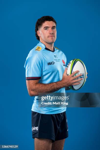 Ben Donaldson poses during the NSW Waratahs Super Rugby 2022 headshots session at Rugby HQ on January 19, 2022 in Sydney, Australia.
