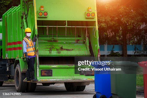 Garbage Man Machine Garbage Man Collector Garbage Removal Loading Garbage In The Garbage ...