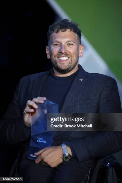 Australian of the year Dylan Alcott at the 2022 Australian of the Year Awards at the National Arboretum on January 25, 2022 in Canberra, Australia....