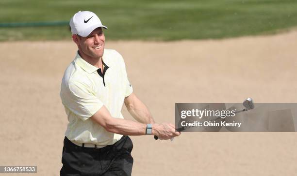 Footballer James Milner of England and Liverpool during a practice round prior to the Slync.io Dubai Desert Classic at Emirates Golf Club on January...