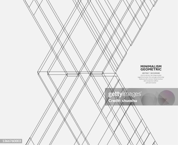 stockillustraties, clipart, cartoons en iconen met abstract black and white simplicity geometric line decoration pattern background for design - architecture
