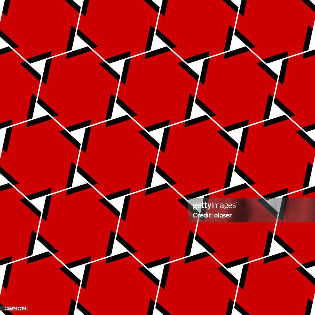 Dual Pattern Dual Pattern Hexagons And Triangles Pattern High-Res Vector Graphic ...