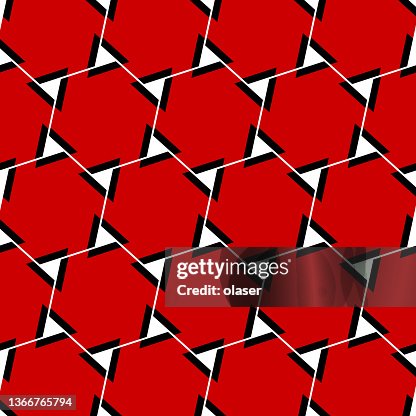 Dual Pattern Dual Pattern Hexagons And Triangles Pattern High-Res Vector Graphic ...