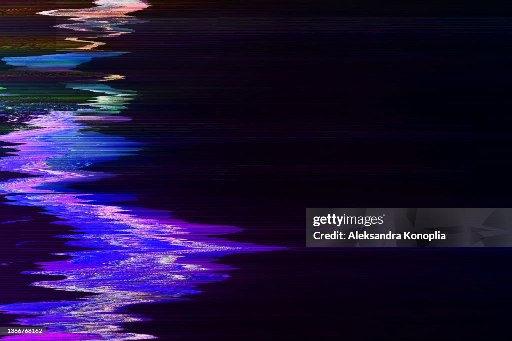 Motion Glitch interlaced Multicolored Distorted textured futuristic background