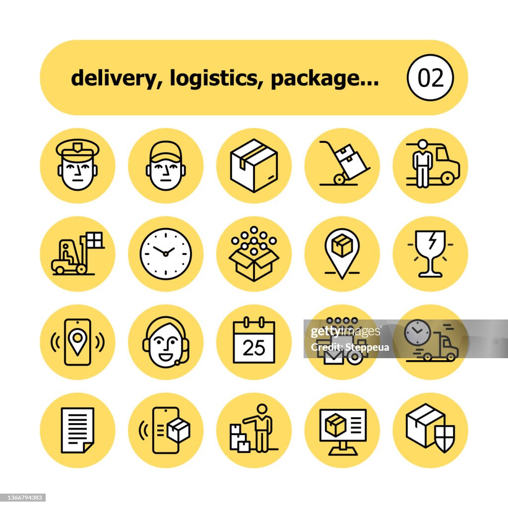 Delivery round icons