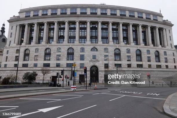 General view of Unilever's London headquarters on January 25, 2022 in London, England. The British-based, multinational, consumer company has a...