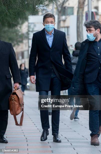 The leader of Mas Pais, Iñigo Errejon , on his arrival to testify for an alleged misdemeanor of mistreatment, at the Plaza Castilla Courts, on 25...