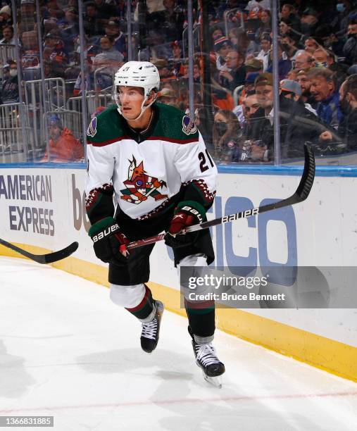 Loui Eriksson of the Arizona Coyotes skates against the New York Islanders at the UBS Arena on January 21, 2022 in Elmont, New York.