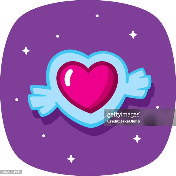 heart candy doodle 1 - candy wrapper stock illustrations