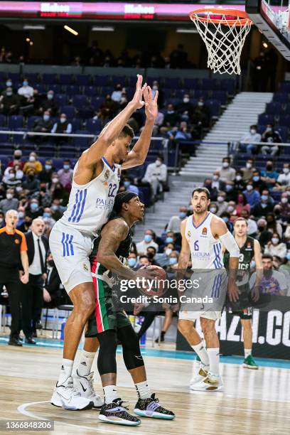 Isaiah Canaan of UNICS Kazan in action during the Turkish Airlines EuroLeague match between Real Madrid and Unics Kazan at Wizink Center on January...