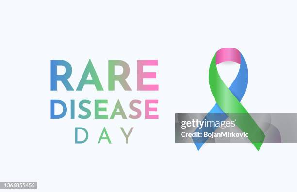 stockillustraties, clipart, cartoons en iconen met rare disease day card. vector - ernstig bedreigde soorten