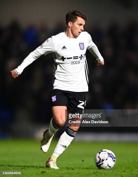 Tom Carroll of Ipswich Town in action during the Sky Bet League One match between AFC Wimbledon and Ipswich Town at Plough Lane on January 25, 2022...