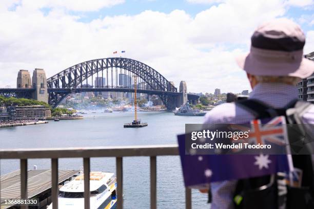 Crowds gather at Circular Quay to see the Sydney harbour Australia Day activities during Australia Day, formerly known as Foundation Day, is the...