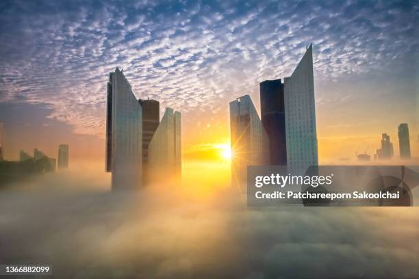 the city of mist - the united arab emirates stock pictures, royalty-free photos & images