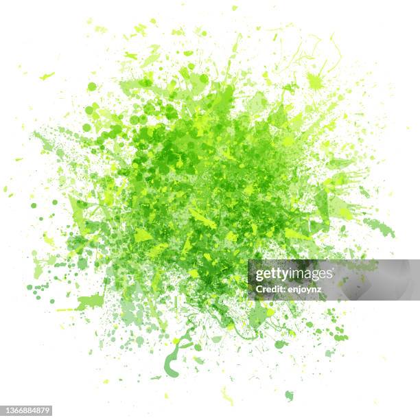 green paint splash - lime juice stock illustrations