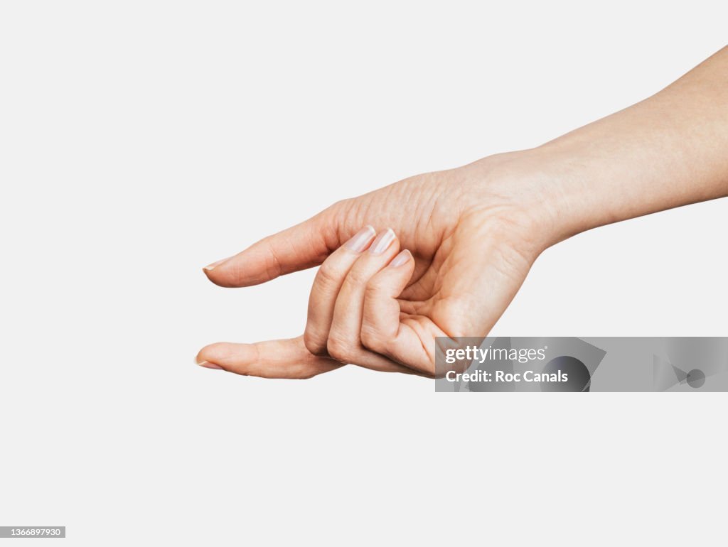 Woman's hand holding, empty