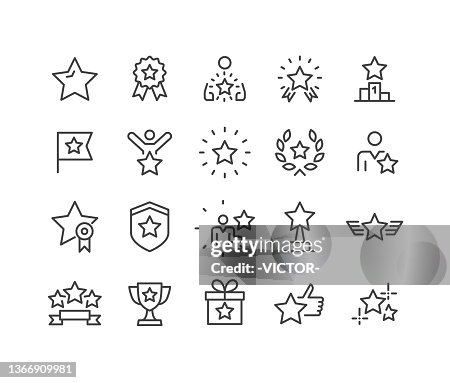 Star Award Icons - Classic Line Series Star Award Icons - Classic Line Series