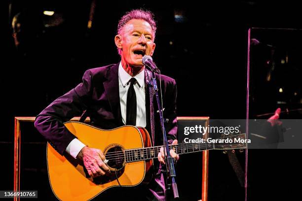 Lyle Lovett performs with The Royal Philharmonic Orchestra during the Dr. Phillips Center Grand Celebration at Dr. Phillips Center for the Performing...