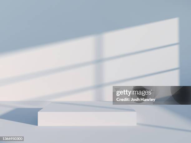 3d rendering exhibition background - empty shelf stock pictures, royalty-free photos & images