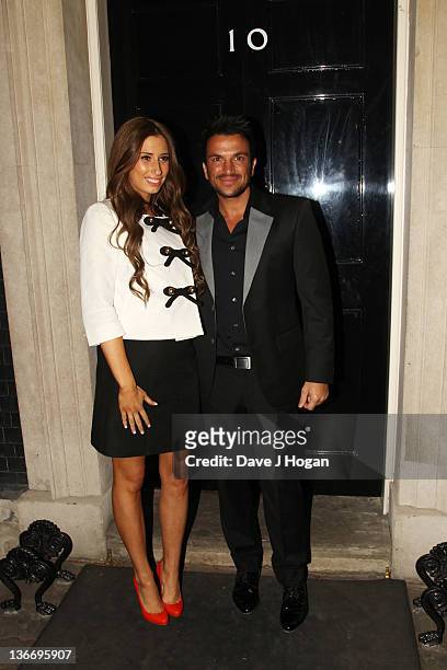 Stacy Solomon and Peter Andre attend a celebratory reception for BBC Children In Need hosted by Samantha Cameron at 10 Downing Street on January 10,...