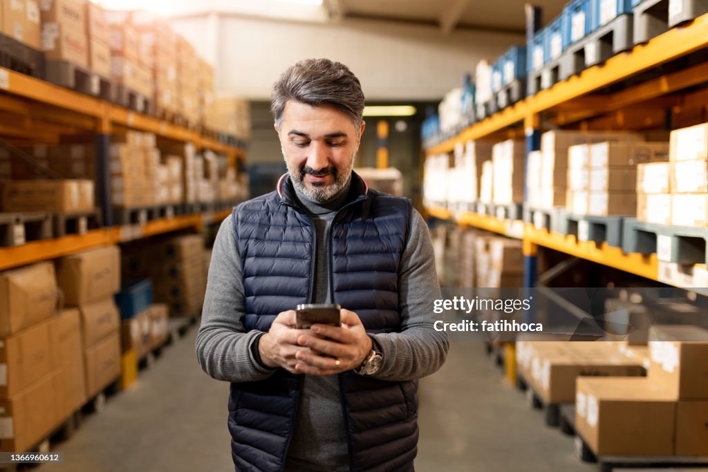 Adult Foreman in Warehouse