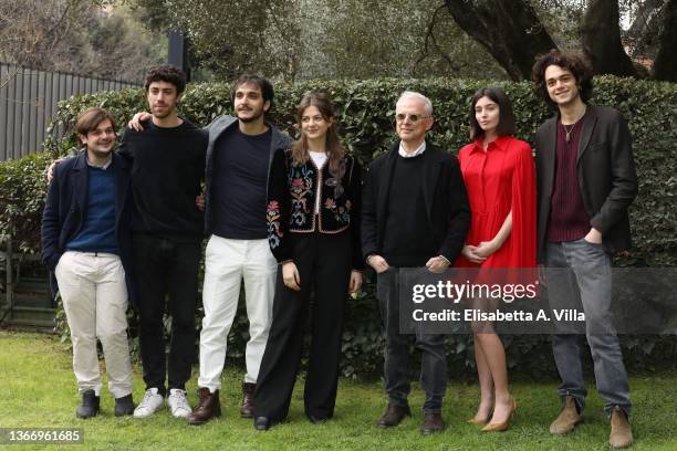 Francesco Russo, Eduardo Scarpetta, Matteo Cecchi, Margherita Mazzucco, director Daniele Luchetti, Gaia Girace and Francesco Serpico attend the...