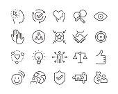 Business Ethics Icons - Vector Line Icons