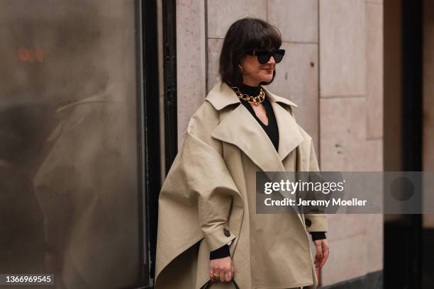 Gili Biegun is seen outside Alexis Mabille during Paris Fashion Week Haute Couture Spring/Summer 2022 on January 25, 2022 in Paris, France.