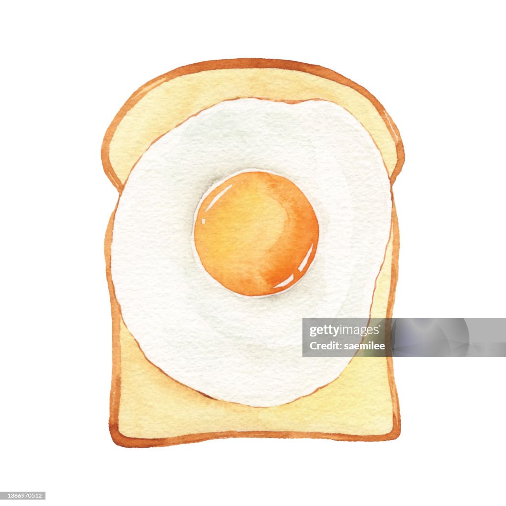 Watercolor Egg Toast