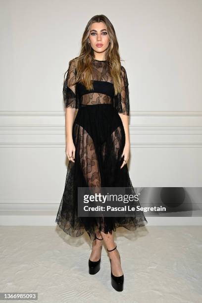 Amelie Zilber attends the Valentino Haute Couture Spring/Summer 2022 show as part of Paris Fashion Week on January 26, 2022 in Paris, France.
