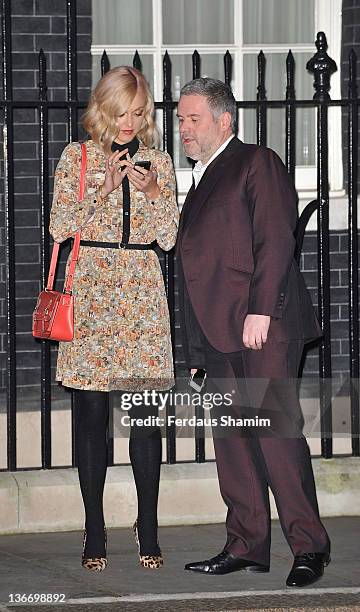 Fearne Cotton and Chris Moyles attend reception hosted by Samantha Cameron and Gary Barlow for Children in Need at 10 Downing Street on January 10,...