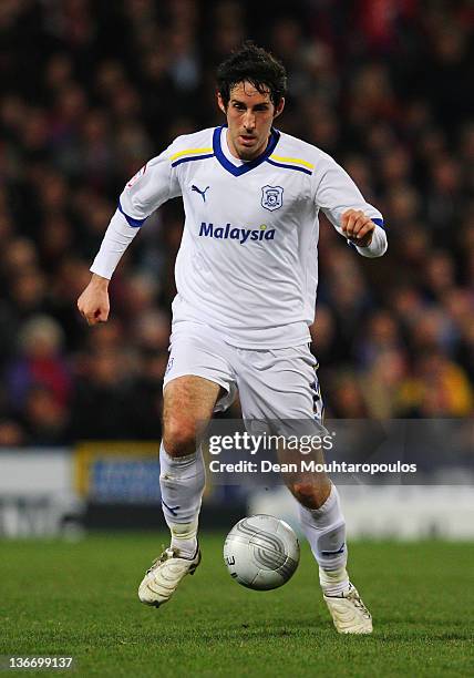 Peter Whittingham of Cardiff City in action during the Carling Cup Semi Final First Leg match between Crystal Palace and Cardiff City at Selhurst...