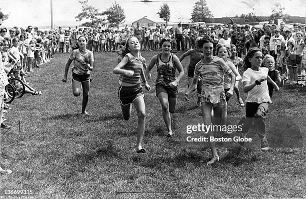 South Boston Pride Day, Joanne Peters comes in first just ahead of Roberta Donovan and Lisa Harrigan, 10.