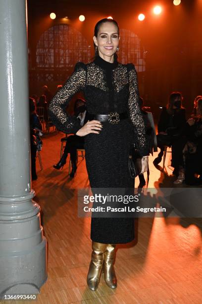 Adriana Abascal attends the Elie Saab Haute Couture Spring/Summer 2022 show as part of Paris Fashion Week at Le Carreau Du Temple on January 26, 2022...