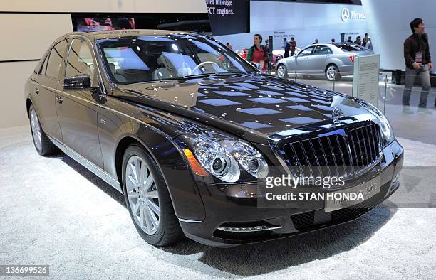 The Maybach 57 S on display during the second press preview day at the 2012 North American International Auto Show January 10, 2012 in Detroit,...