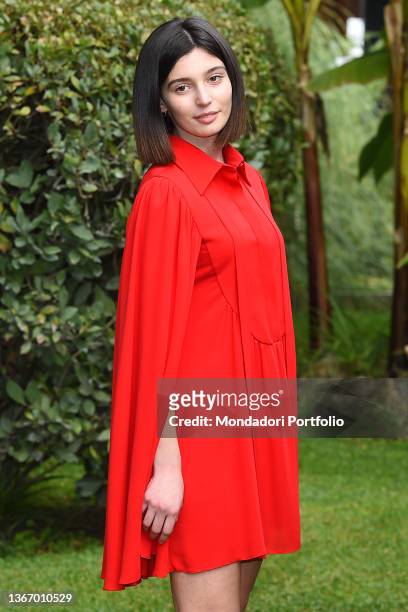 Italian actress Gaia Girace dressed Valentino attend at the photocall of the tv series L'amica geniale. Roma , January 26th, 2022