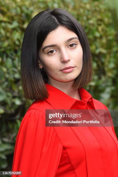 Italian actress Gaia Girace dressed Valentino attend at the photocall of the tv series L'amica geniale. Roma , January 26th, 2022