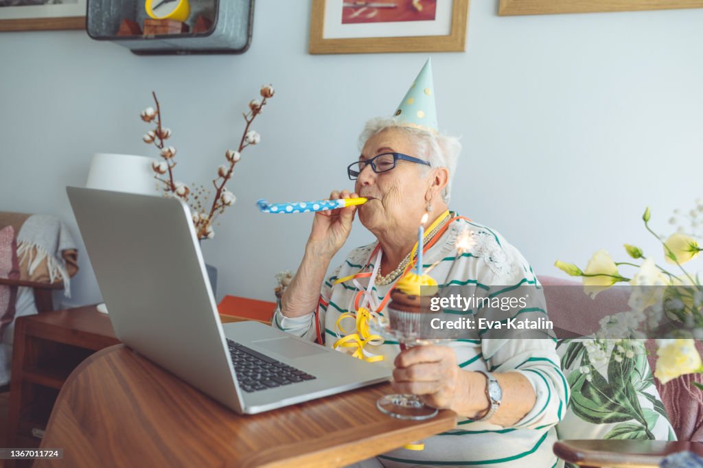 Senior woman at home