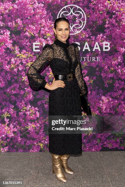 Adriana Abascal attends the Elie Saab Haute Couture Spring/Summer 2022 show as part of Paris Fashion Week at Le Carreau Du Temple on January 26, 2022...